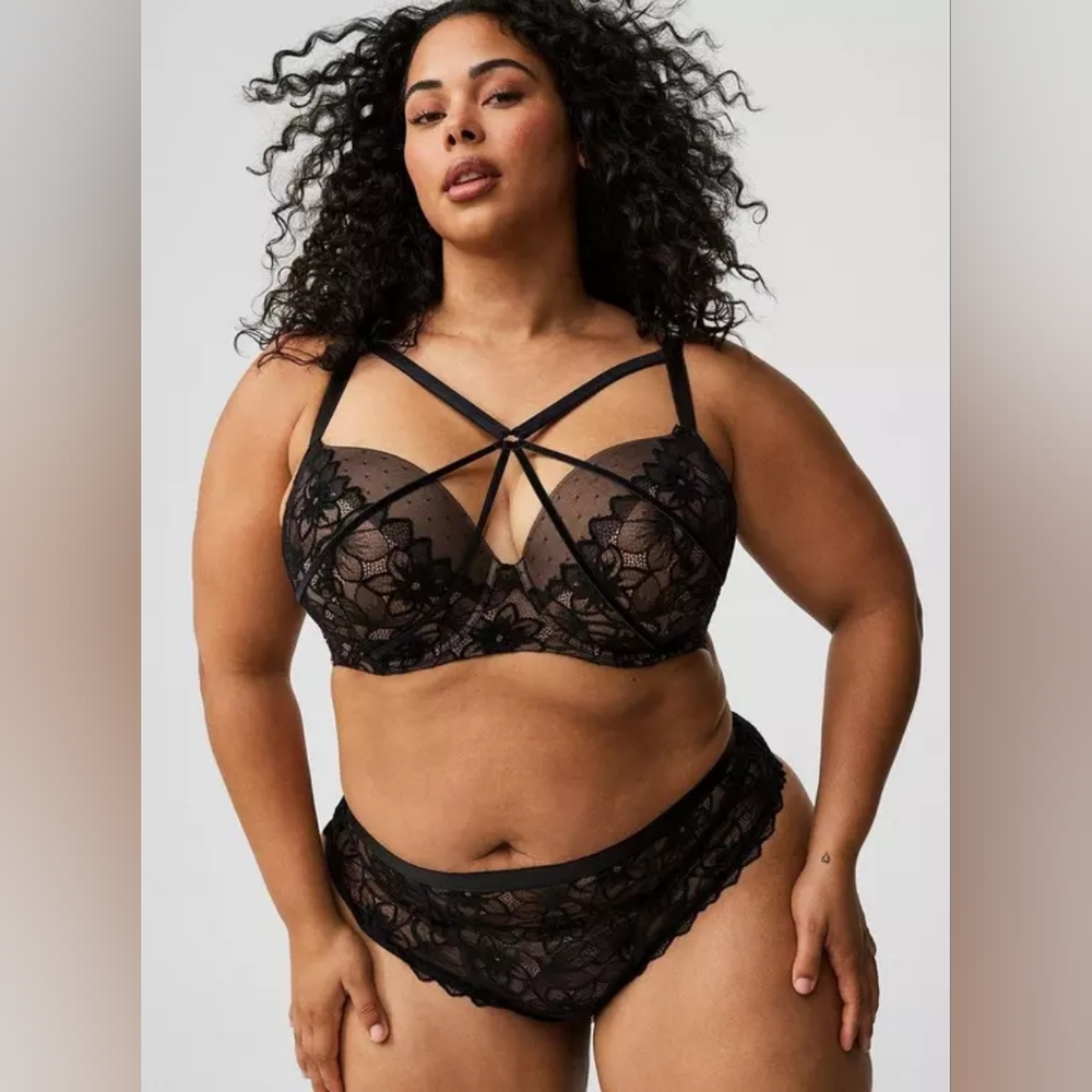 NWT Torrid Perfect T-Shirt Push-Up Cozy Lace Straight Back Bra 48c - Picture 2 of 5